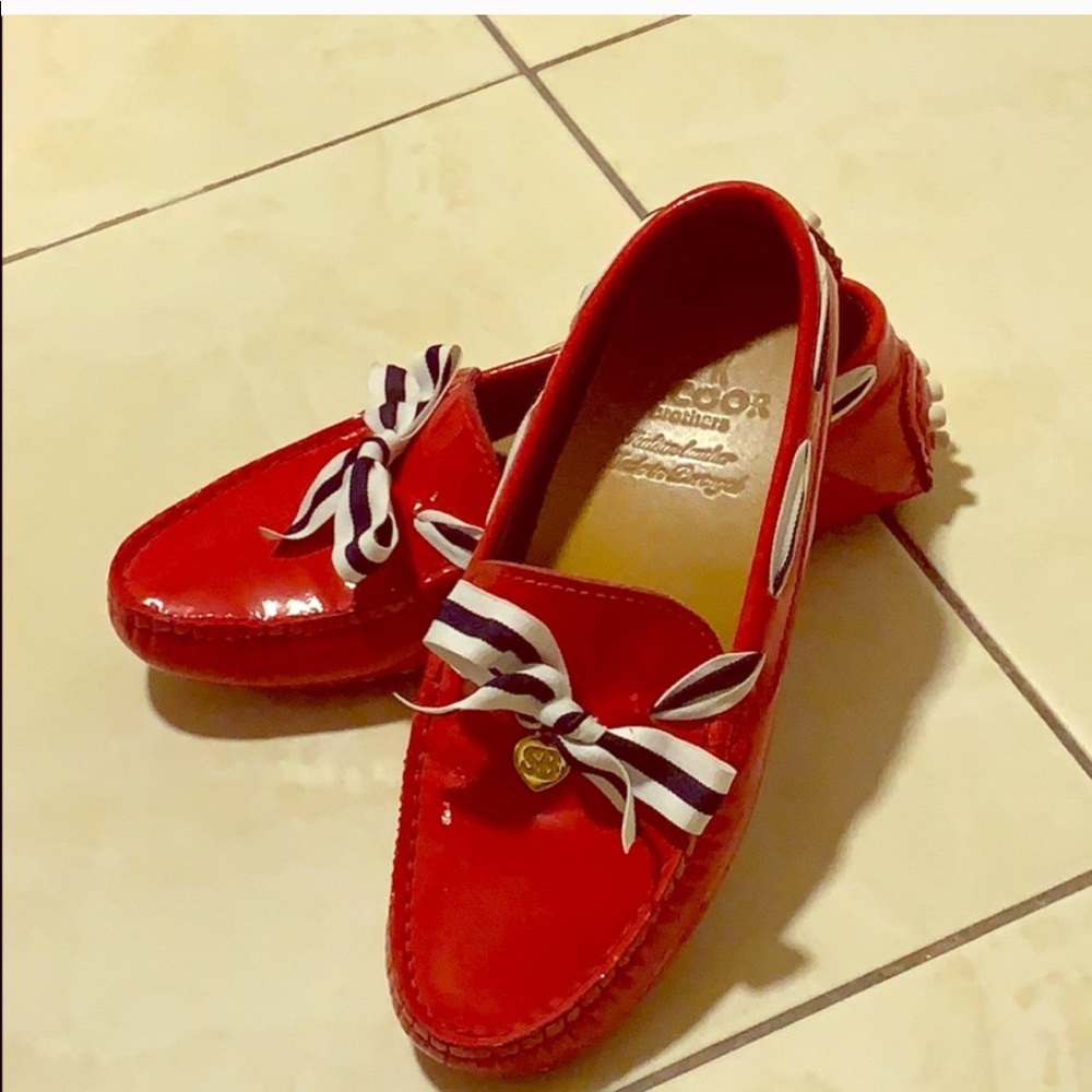 Sacoor brothers red boat shoes